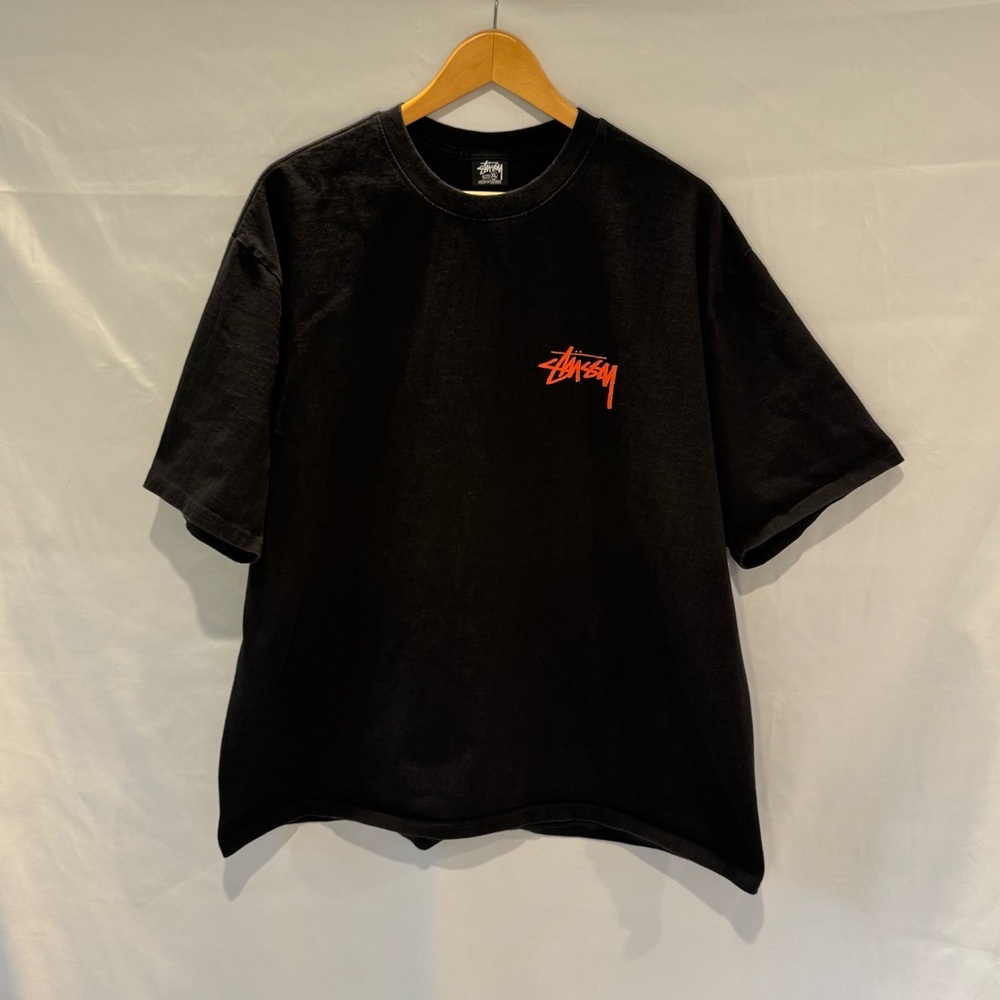 Stussy Wizard Graphic T-Shirt Black XL Vintage Style Streetwear 8-Ball Spell - Picture 3 of 10
